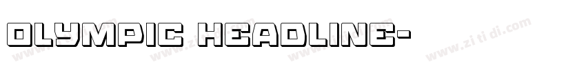 olympic headline字体转换